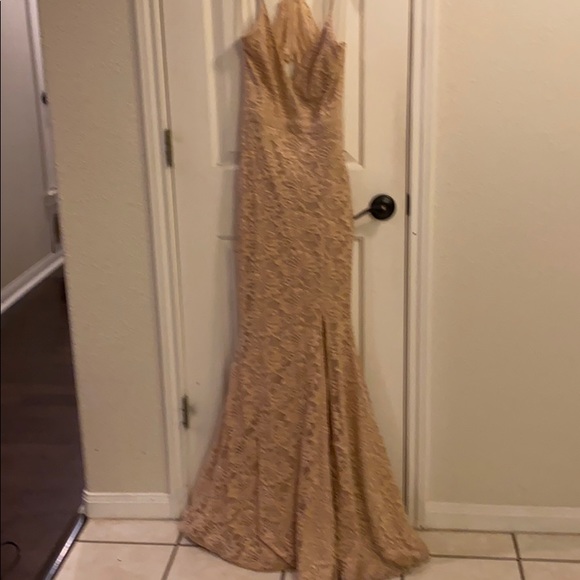 Prom dress cream lace size M - Picture 2 of 4